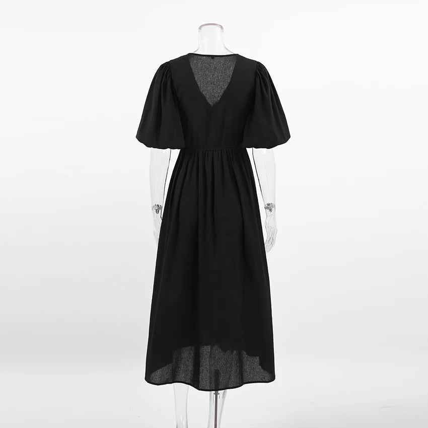Slim Long Wrap Dress