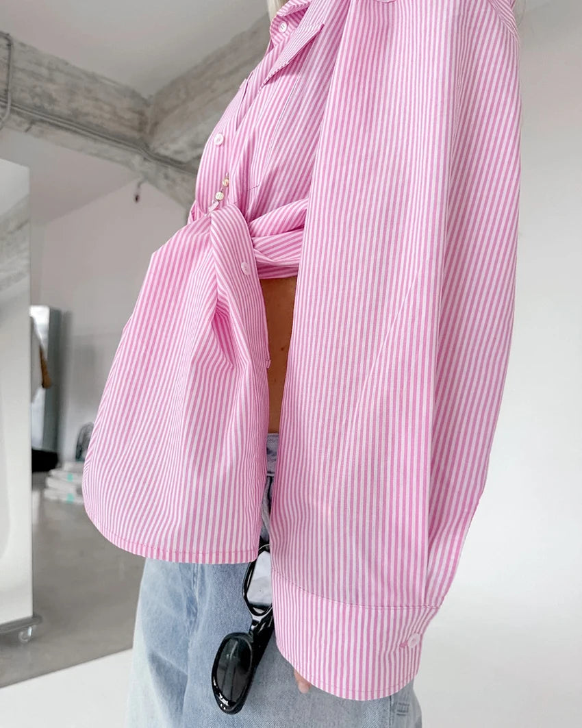 Pink Stripe Blouse