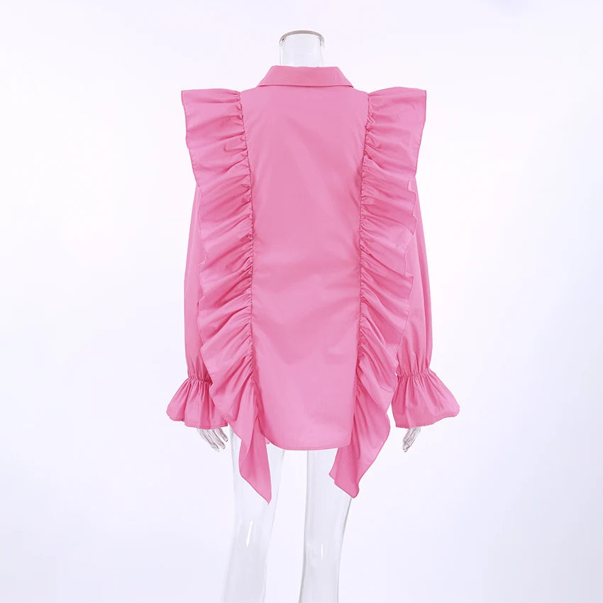 Pink Frilled Blouses