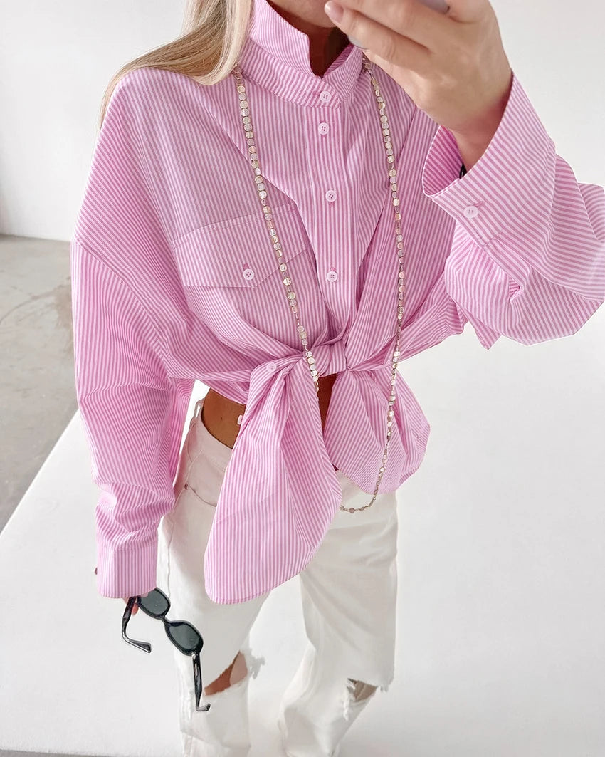 Pink Stripe Blouse