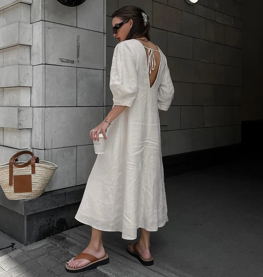 Three Quarter Sleeve Dress