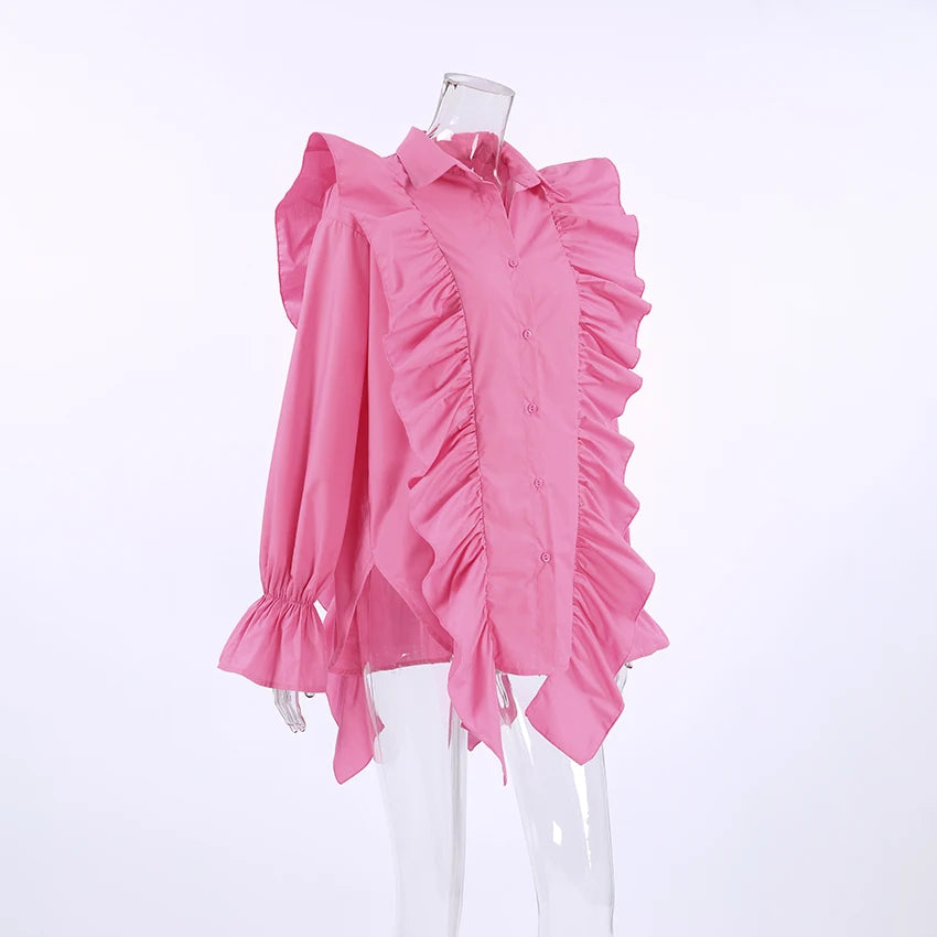 Pink Frilled Blouses